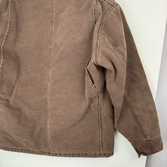 Vintage Carhartt Blanket Lined Chore Barn Jacket C02CHT Coat Brown Sz Large - Picture 15 of 16